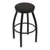 Holland Bar Stool Co 25" Swivel Counter Stool, Black Wrinkle, Canter Iron Seat 80225BW008